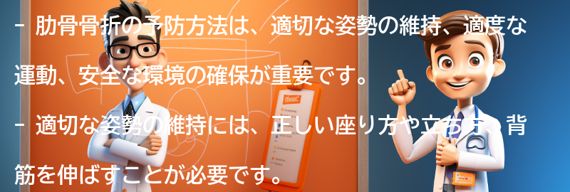 肋骨骨折の予防方法の要点まとめ