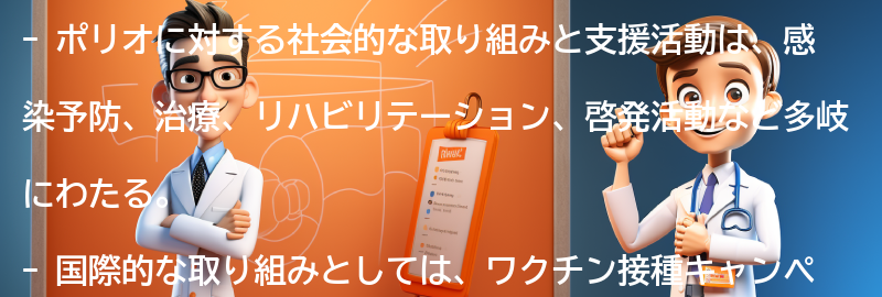 ポリオに対する社会的な取り組みと支援活動の要点まとめ