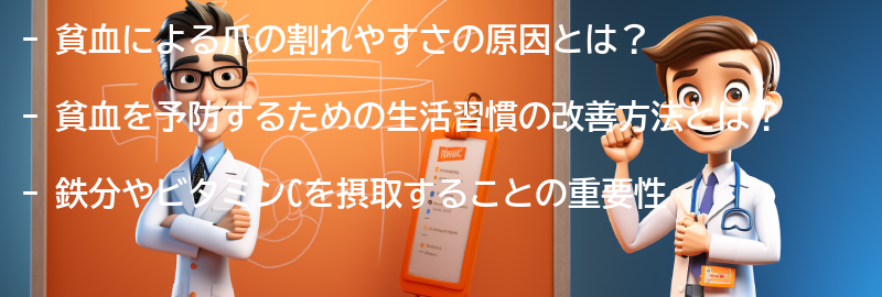 貧血を予防するための生活習慣の改善の要点まとめ