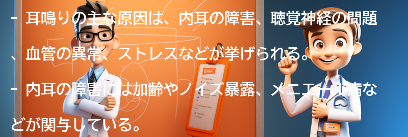 耳鳴りの主な原因とは？の要点まとめ