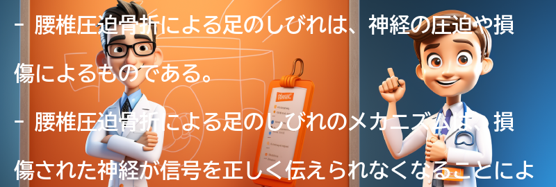 腰椎圧迫骨折による足のしびれのメカニズムの要点まとめ