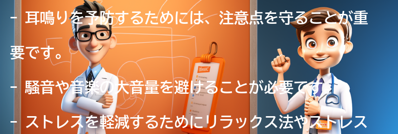 耳鳴りを予防するための注意点の要点まとめ