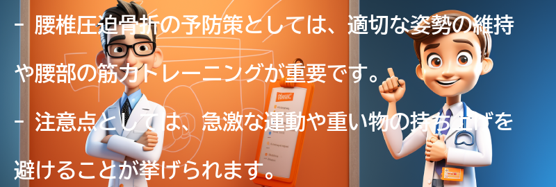 腰椎圧迫骨折の予防策と注意点の要点まとめ