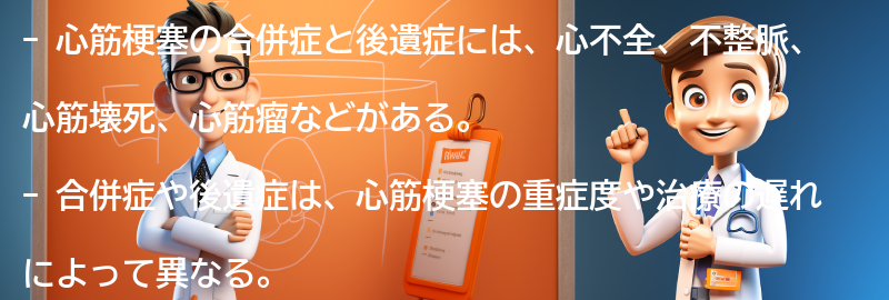 心筋梗塞の合併症と後遺症の要点まとめ