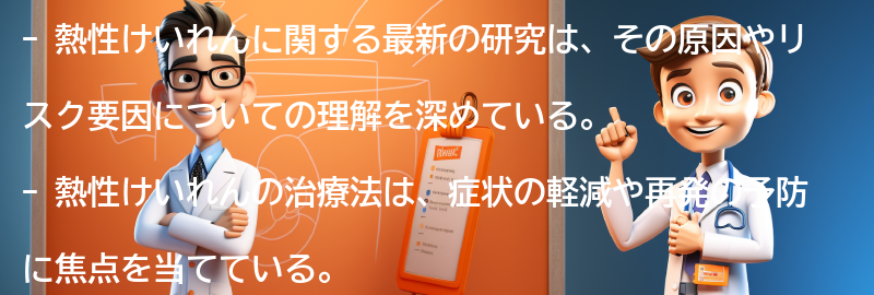 熱性けいれんに関する最新の研究と治療法の進歩の要点まとめ