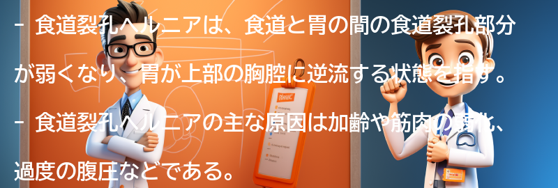 食道裂孔ヘルニアと関連する注意点の要点まとめ