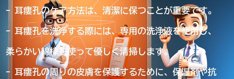 耳瘻孔のケア方法の要点まとめ