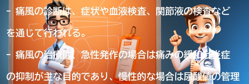 痛風の診断と治療方法の要点まとめ