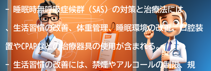 睡眠時無呼吸症候群の対策と治療法の要点まとめ