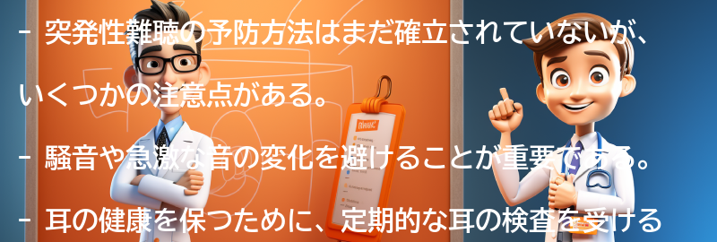 突発性難聴の予防方法の要点まとめ