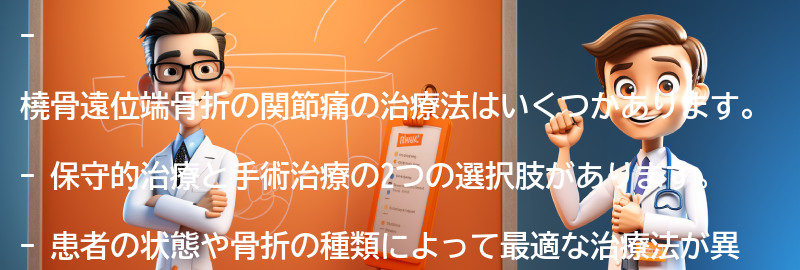 橈骨遠位端骨折の関節痛の治療法はありますか？の要点まとめ