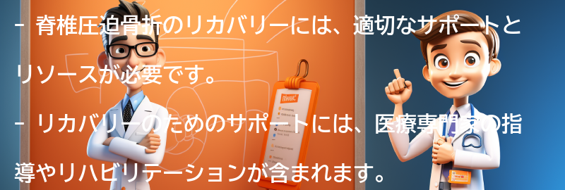 脊椎圧迫骨折のリカバリーに向けたサポートとリソースの要点まとめ