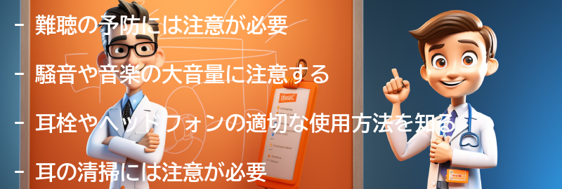 難聴予防のための注意点の要点まとめ