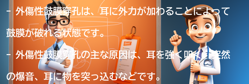 外傷性鼓膜穿孔の治療法の要点まとめ