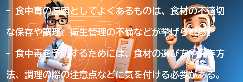 食中毒を予防するための対策方法の要点まとめ