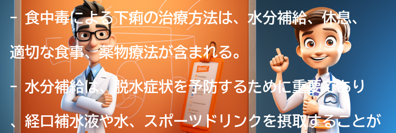 食中毒による下痢の治療方法の要点まとめ