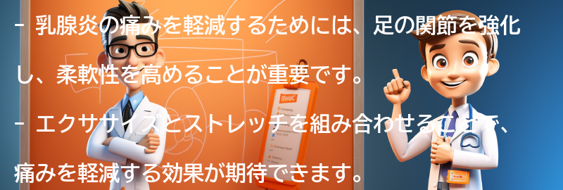 乳腺炎の痛みを軽減するためのエクササイズとストレッチの要点まとめ