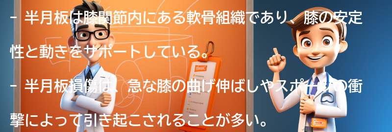 半月板損傷とは何ですか？の要点まとめ