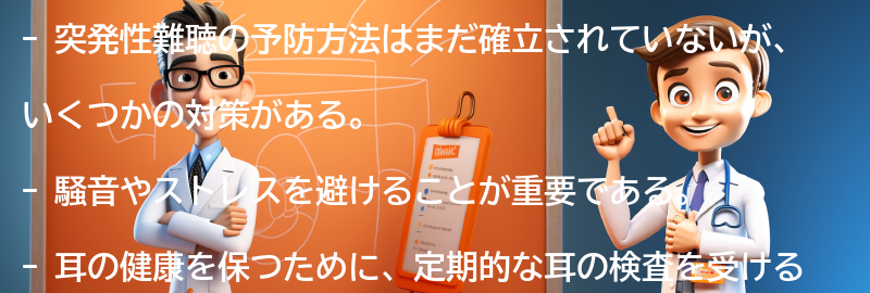 突発性難聴の予防方法とは？の要点まとめ