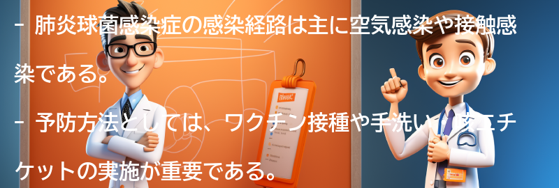 肺炎球菌感染症の感染経路と予防方法の要点まとめ