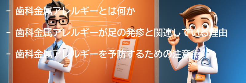 歯科金属アレルギーを予防するための注意点の要点まとめ