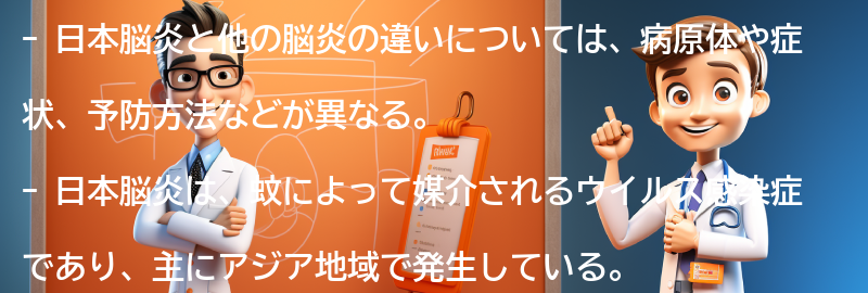 日本脳炎と他の脳炎の違いの要点まとめ