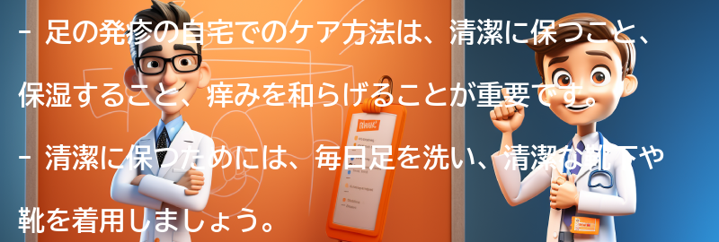 足の発疹を対処するための自宅でのケア方法の要点まとめ