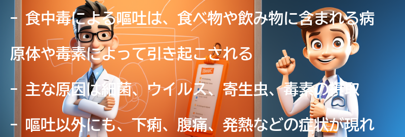 食中毒による嘔吐の主な原因の要点まとめ