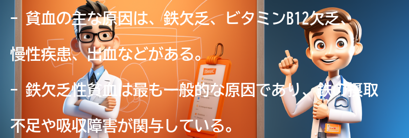 貧血の主な原因とは？の要点まとめ