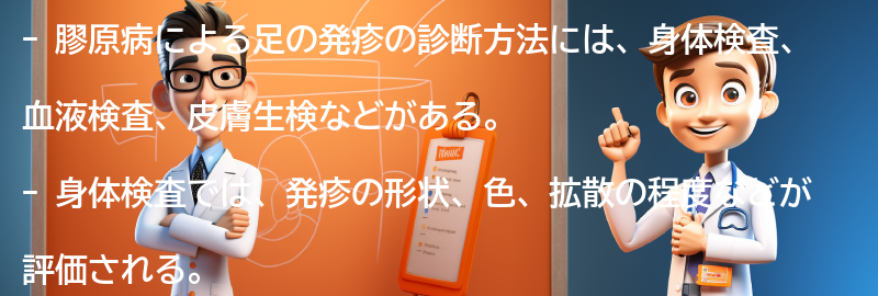 膠原病による足の発疹の診断方法の要点まとめ