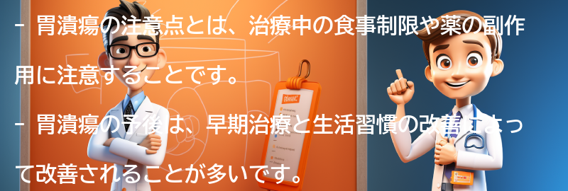 胃潰瘍の注意点と予後についての要点まとめ