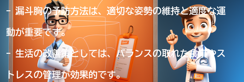 漏斗胸の予防方法と生活の改善策の要点まとめ