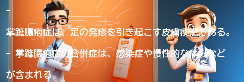 掌蹠膿疱症の合併症と長期的な影響についての要点まとめ