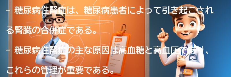 糖尿病性腎症の合併症とは？の要点まとめ