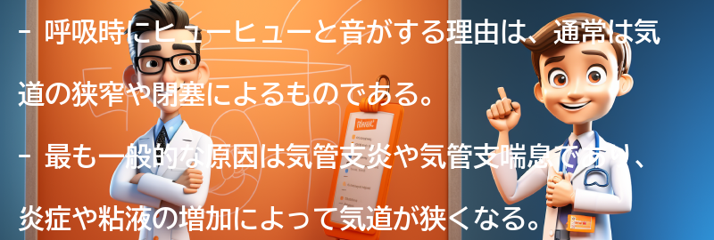 呼吸時にヒューヒューと音がする理由の要点まとめ