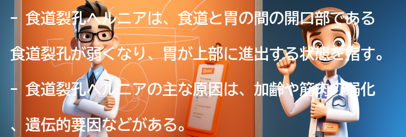 食道裂孔ヘルニアとは何ですか？の要点まとめ