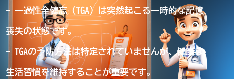 TGAの予防方法はありますか？の要点まとめ