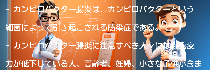 カンピロバクター腸炎に注意すべき人々の要点まとめ