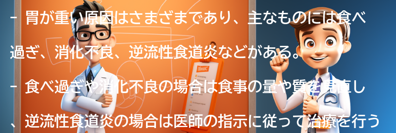 胃が重い原因とは？の要点まとめ