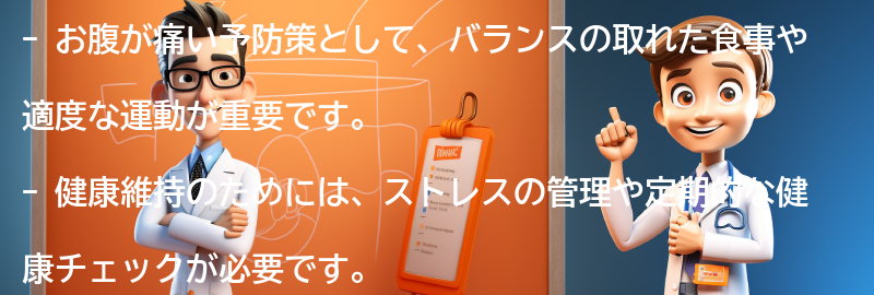 お腹が痛い予防策と健康維持のための注意点の要点まとめ