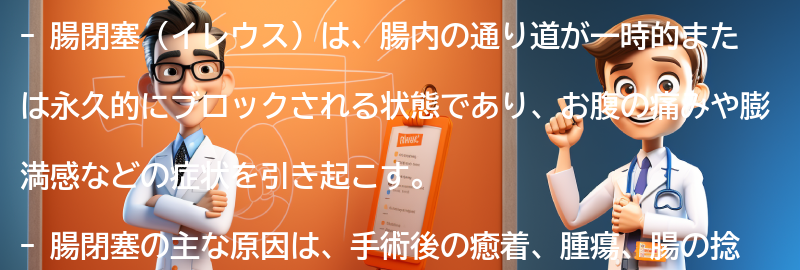 腸閉塞の主な原因とは？の要点まとめ