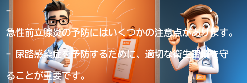 急性前立腺炎の予防についての注意点とアドバイスの要点まとめ