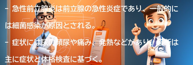 急性前立腺炎のケーススタディ:の要点まとめ