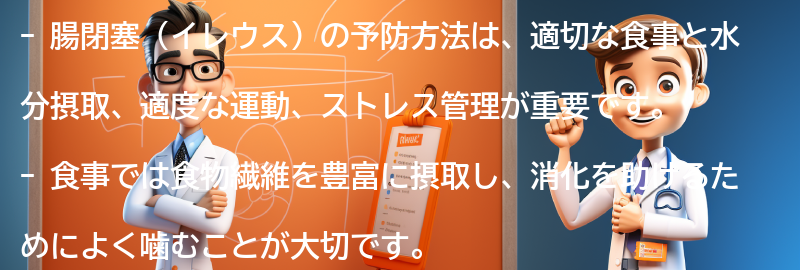 腸閉塞の予防方法とは？の要点まとめ