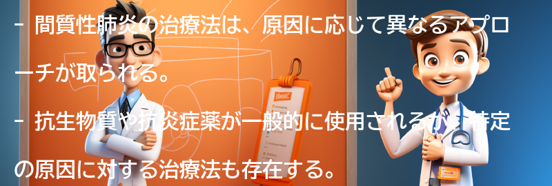 間質性肺炎の治療法についての要点まとめ