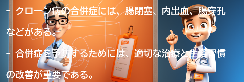 クローン病の合併症と予防策の要点まとめ