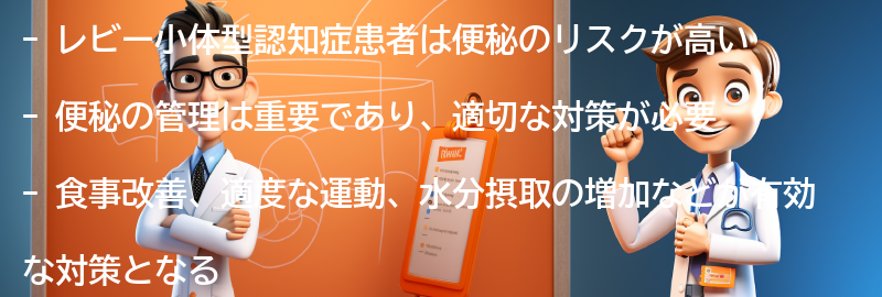 レビー小体型認知症患者の便秘の管理方法の要点まとめ