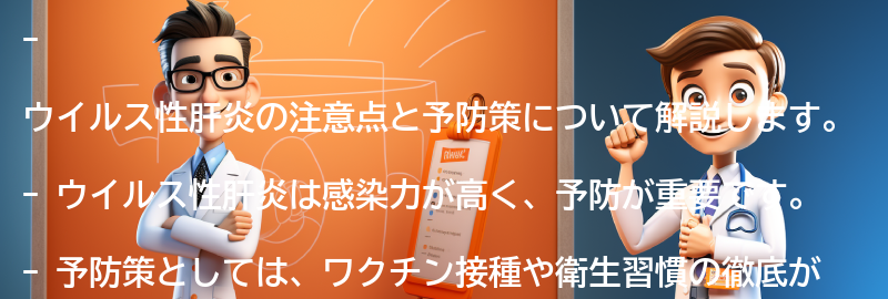 ウイルス性肝炎の注意点と予防策の要点まとめ