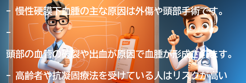 慢性硬膜下血腫の主な原因は何ですか？の要点まとめ