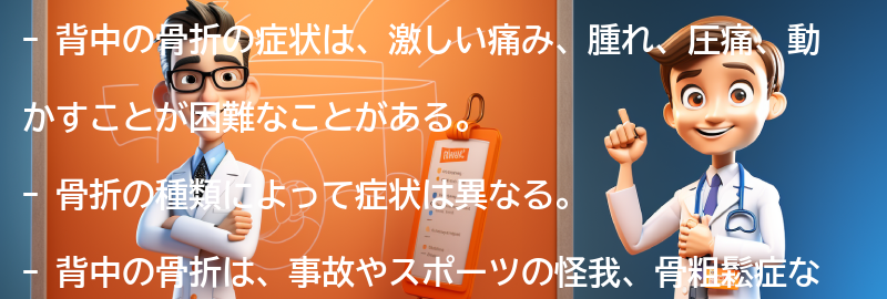 背中の骨折の症状とは？の要点まとめ